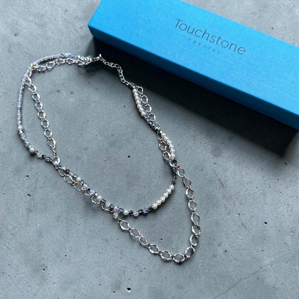 Touchstone Crystal by Swarovski Grand Gesture Necklace Layered Necklace